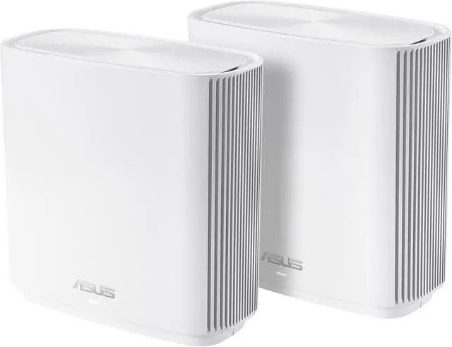 ASUS ZenWiFi AC3000 Tri-Band Mesh WiFi System - Whole Home Coverage up to 5400 sq.ft & 4+ rooms, AiMesh, Included Lifetime Internet Security, Easy Setup, 3 SSID, Parental Control, White(CT8 2PK)