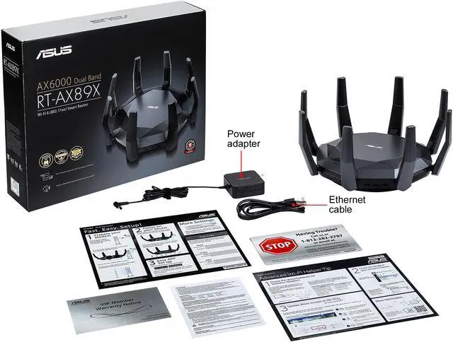 Alt view image 5 of 5 - ASUS RT-AX89X AX6000 Dual Band WiFi 6 Router, 802.11ax 12 streams 6000Mbps , Lifetime Free Internet Security, supports AiMesh, MU-MIMO, 8 Gb LAN ports, Dual 10G ports (10GBase-T & 10G SFP+), VPN, Gaming & Streaming