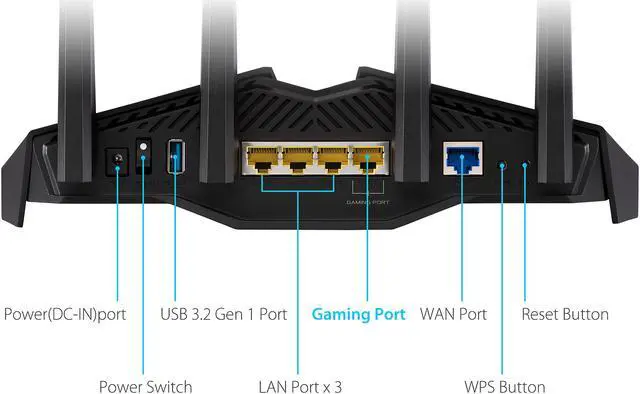 Alt view image 2 of 3 - ASUS RT-AX82U AX5400 Dual-Band WiFi 6 Gaming Router, Game Acceleration, Mesh WiFi Support, Lifetime Free Internet Security, Dedicated Gaming Port, Mobile Game Boost, MU-MIMO, Aura RGB