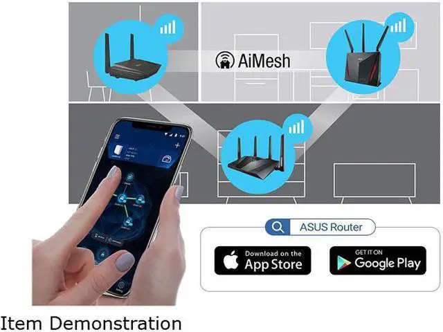 Alt view image 3 of 4 - Asus RT-AX55/CA(Black) AX1800 Dual Band WiFi 6 (802.11ax) Router Supporting MU-MIMO and OFDMA technology, with AiProtection Classic Network Security, Compatible with ASUS AiMesh WiFi System