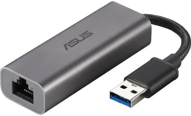 Main image of ASUS USB-C2500 2.5G Ethernet USB Adapter Supports Wired Network Connection Mac OS, Linux, Windows, Backward Compatible on 1G/100Mbps, Ideal for Gaming