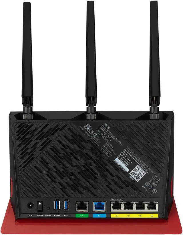 Alt view image 2 of 2 - ASUS RT-AX86U AX5700 Dual Band + WiFi 6 Gaming Router ZAKU II EDITION, 802.11ax, up to 2500 sq ft & 35+ Devices, NVIDIA GeForce Now, Lifetime Free Internet Security, Mesh WiFi Support, 2.5G port, Gaming port