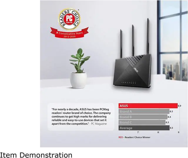 Alt view image 4 of 6 - ASUS RT-AC65/CA AC1750 Dual Band Gigabit WiFi5 Router with MU-MIMO