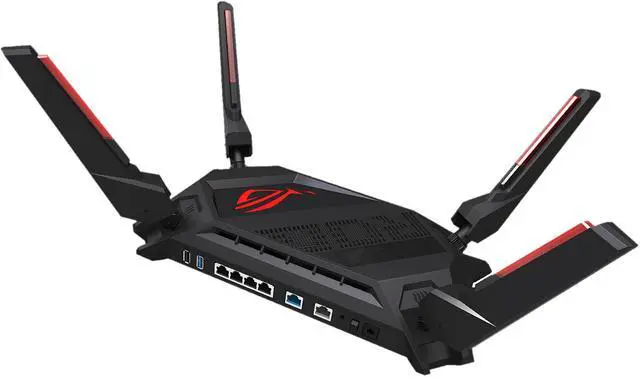 Alt view image 4 of 4 - ASUS ROG Rapture GT-AX6000  Dual-Band WiFi 6 (802.11ax) Gaming Router, Dual 2.5G ports, enhanced hardware, WAN aggregation, VPN Fusion, Triple-Level Game Acceleration, free network security and AiMesh support