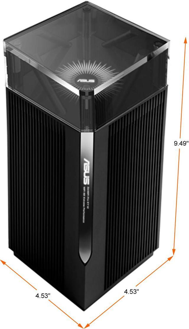 Alt view image 10 of 10 - ASUS ZenWiFi Pro AXE11000 Tri-Band WiFi 6E Mesh System (ET12 2PK) - Whole Home Coverage up to 6000 Sq.Ft & 6+ Rooms, Dual 2.5G Ports, 6GHz Band, AiMesh, Included Lifetime Internet Security, Easy Setup