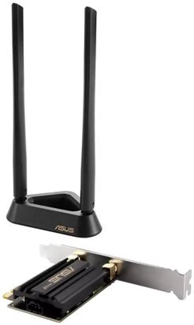 Alt view image 4 of 4 - ASUS WiFi 6E + Bluetooth 5.2 PCI-E Expansion Card (PCE-AXE58BT) - Supports 6GHz Band, WPA3, 160MHz, WPA3 Network Security, OFDMA and MU-MIMO, External Antenna, Magnetic Base, Ultra Low Latency