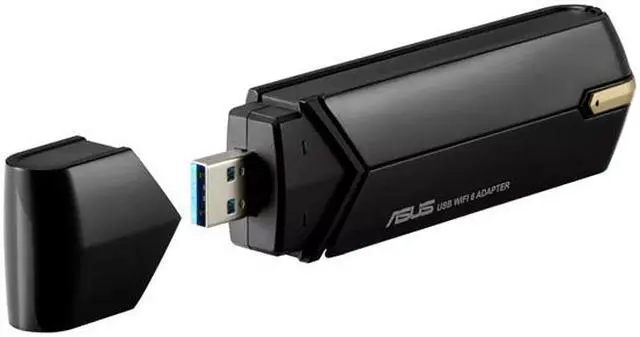 Alt view image 2 of 5 - ASUS USB-AX56 Wireless Adapter IEEE 802.11a
IEEE 802.11b
IEEE 802.11g
WiFi 4 (802.11n)
WiFi 5 (802.11ac)
WiFi 6 (802.11ax) 1 x USB 3.2 Gen1 802.11a: up to 54 Mbps
802.11b: up to 11 Mbps
802.11g: up to 54 Mbps
WiFi 4 (802.11n): up to 400 Mbp