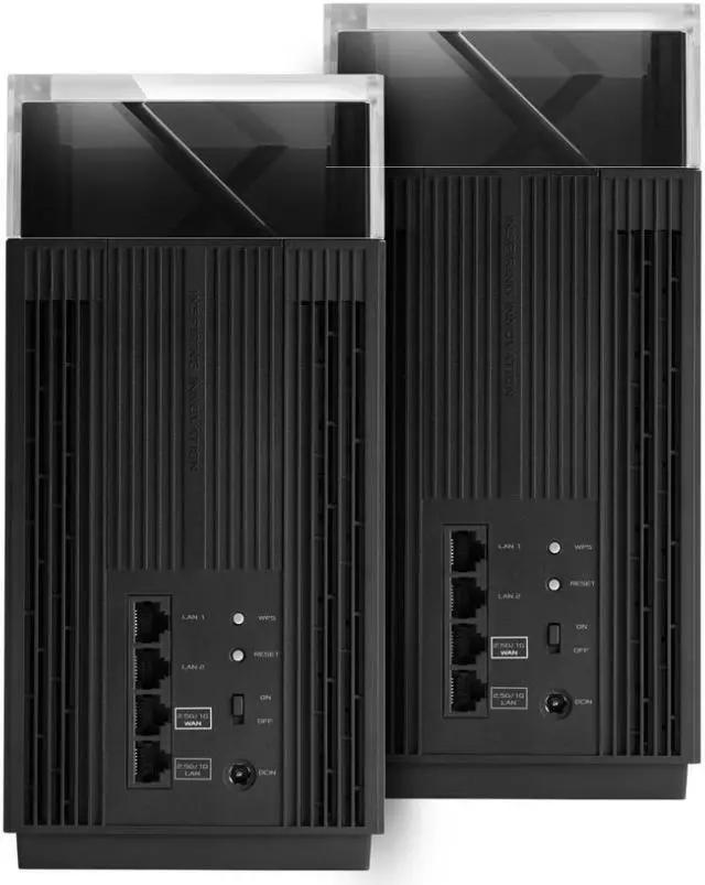 Alt view image 2 of 8 - ASUS ZenWiFi Pro AX11000 Tri-Band WiFi 6 Mesh System (XT12 2PK) - Whole Home Coverage up to 6000 Sq.Ft & 6+ Rooms, Dual 2.5G Ports, AiMesh, Included Lifetime Internet Security, Easy Setup