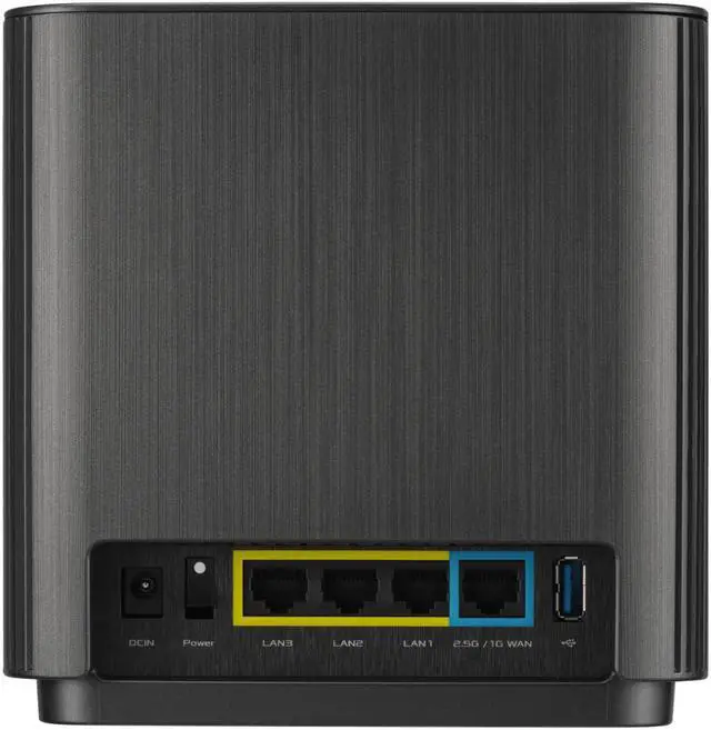 Alt view image 2 of 5 - ASUS ZenWiFi XT9 AX7800 Tri-Band WiFi6 Mesh WiFiSystem (2Pack), 802.11ax, up to 5700 sq ft & 6+ Rooms, AiMesh, Lifetime Free Internet Security, Parental Controls, 2.5G WAN Port, UNII 4, Charcoal