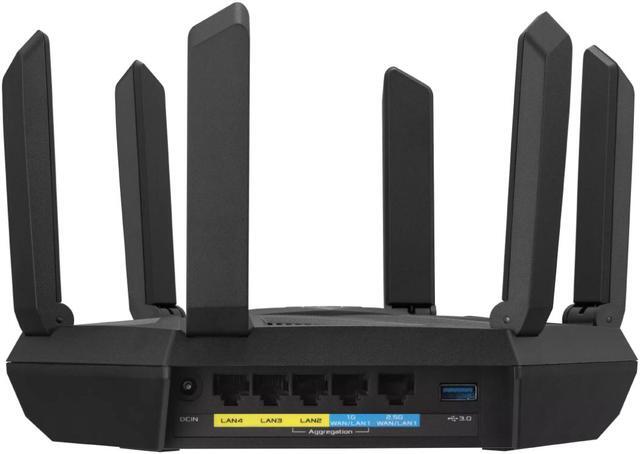Alt view image 2 of 8 - ASUS RT-AXE7800 Tri-band WiFi 6E (802.11ax) Router, 6GHz Band, ASUS Safe Browsing, Upgraded Network Security, Instant Guard, Built-in VPN Features, Free Parental Controls, 2.5G Port, AiMesh Support
