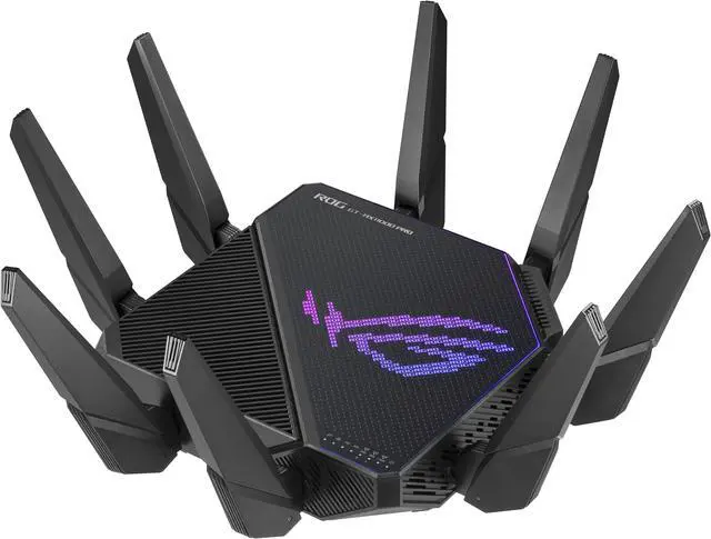 Alt view image 8 of 8 - ASUS ROG Rapture GT-AX11000 Pro Tri-Band WiFi 6 gaming router,  10G port, Quad-core 2.0 GHz CPU, ASUS RangeBoost Plus, UNII4, Triple-level game acceleration, Lifetime internet security, AiMesh support