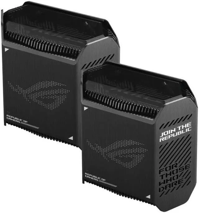 Alt view image 4 of 9 - ASUS ROG Rapture GT6 (2PK) Tri-Band WiFi 6 Gaming Mesh WiFi System, covers up to 5,800 sq ft, 2.5 Gbps port, triple-level game acceleration, ASUS RangeBoost Plus, UNII 4, Free lifetime internet security, Black