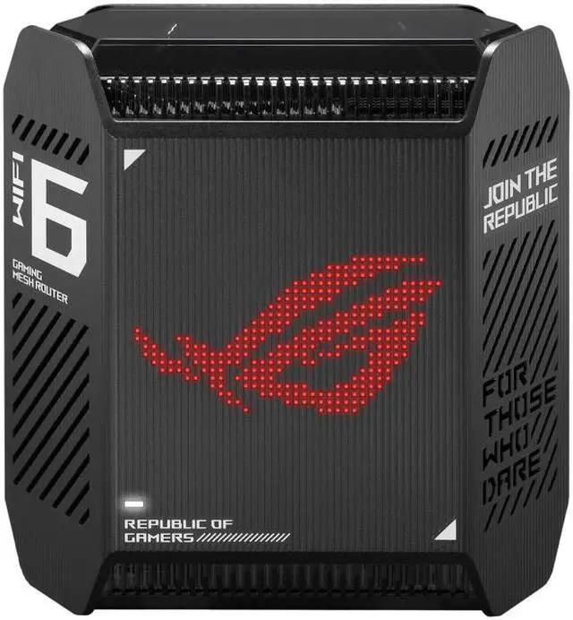 Alt view image 6 of 9 - ASUS ROG Rapture GT6 (2PK) Tri-Band WiFi 6 Gaming Mesh WiFi System, covers up to 5,800 sq ft, 2.5 Gbps port, triple-level game acceleration, ASUS RangeBoost Plus, UNII 4, Free lifetime internet security, Black