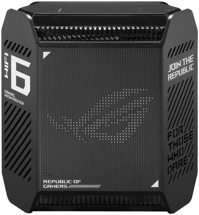 Alt view image 7 of 9 - ASUS ROG Rapture GT6 (2PK) Tri-Band WiFi 6 Gaming Mesh WiFi System, covers up to 5,800 sq ft, 2.5 Gbps port, triple-level game acceleration, ASUS RangeBoost Plus, UNII 4, Free lifetime internet security, Black