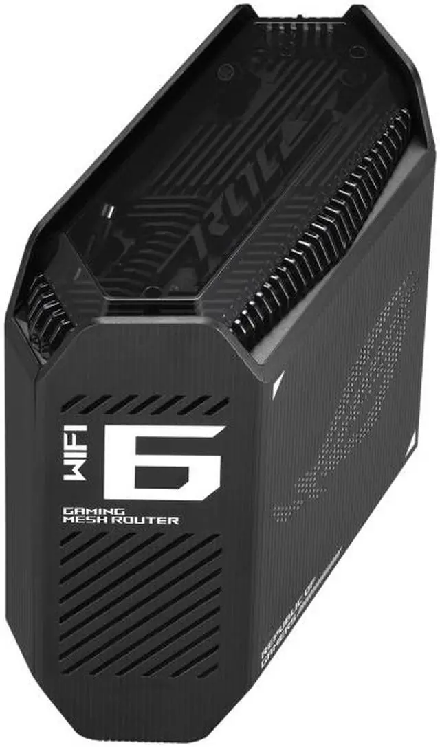 Alt view image 8 of 9 - ASUS ROG Rapture GT6 (2PK) Tri-Band WiFi 6 Gaming Mesh WiFi System, covers up to 5,800 sq ft, 2.5 Gbps port, triple-level game acceleration, ASUS RangeBoost Plus, UNII 4, Free lifetime internet security, Black