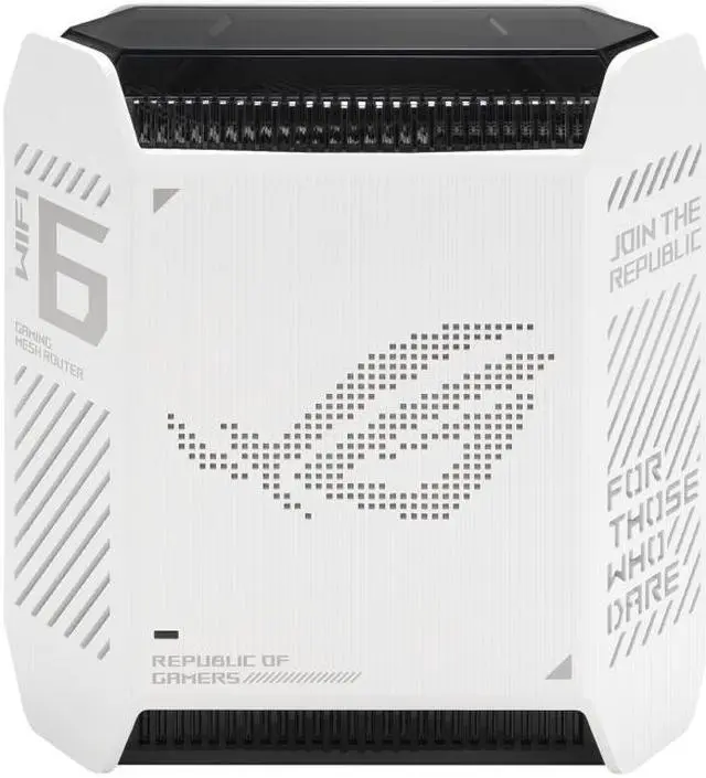 Alt view image 8 of 13 - ASUS ROG Rapture GT6 (2PK) Tri-Band WiFi 6 Gaming Mesh WiFi System, covers up to 5,800 sq ft, 2.5 Gbps port, triple-level game acceleration, ASUS RangeBoost Plus, UNII 4, Moonlight White
