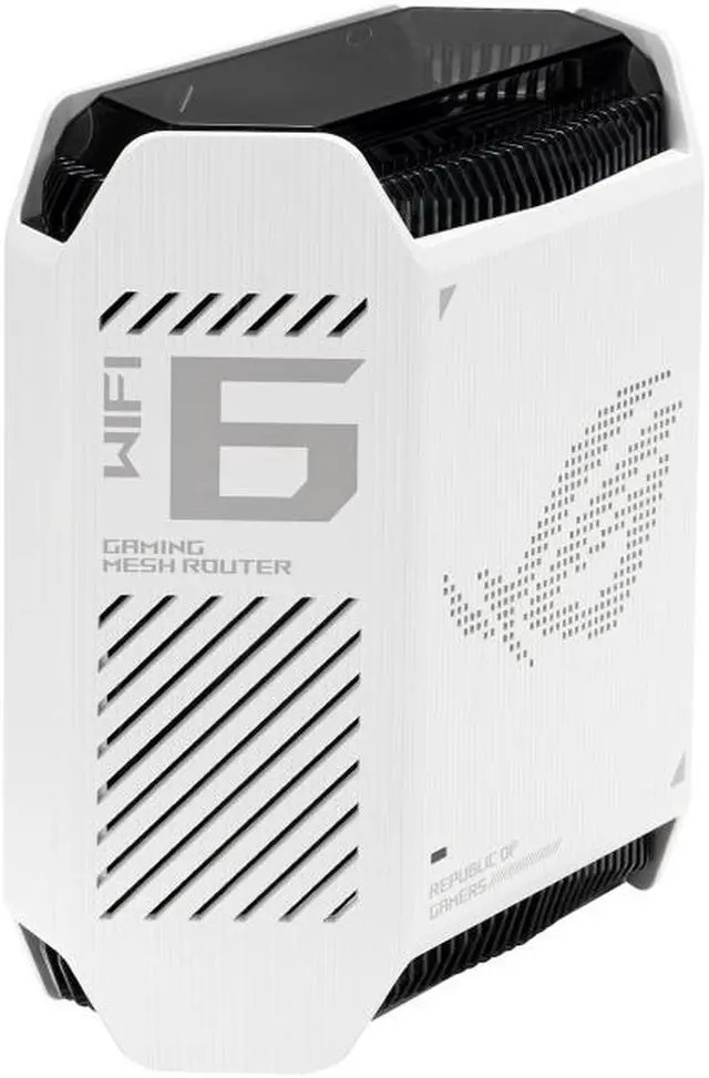 Alt view image 10 of 13 - ASUS ROG Rapture GT6 (2PK) Tri-Band WiFi 6 Gaming Mesh WiFi System, covers up to 5,800 sq ft, 2.5 Gbps port, triple-level game acceleration, ASUS RangeBoost Plus, UNII 4, Moonlight White