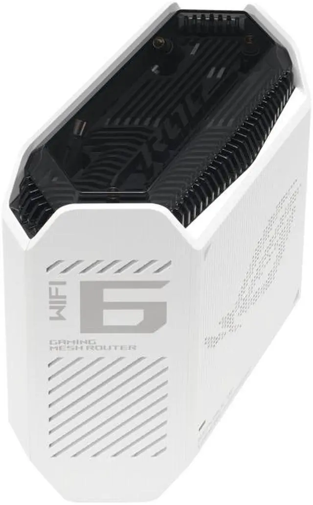 Alt view image 12 of 13 - ASUS ROG Rapture GT6 (2PK) Tri-Band WiFi 6 Gaming Mesh WiFi System, covers up to 5,800 sq ft, 2.5 Gbps port, triple-level game acceleration, ASUS RangeBoost Plus, UNII 4, Moonlight White