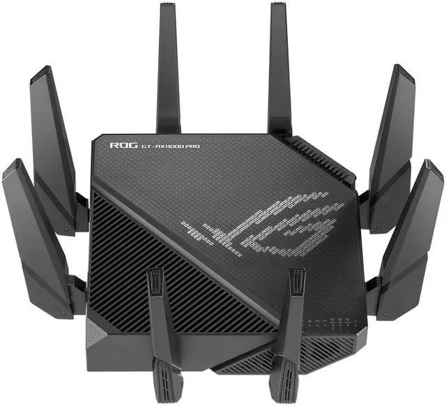 Alt view image 7 of 11 - ASUS ROG Rapture GT-AX11000 Pro Tri-Band WiFi 6 gaming router, 2.5G port, 10G port, Quad-core 2.0 GHz CPU, ASUS RangeBoost Plus, UNII4, Triple-level game acceleration, Lifetime internet security, and AiMesh support