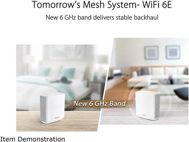 Alt view image 2 of 8 - Manufacturer REFURBISHED- ASUS ZenWiFi Whole-Home Tri-Band Mesh WiFi 6E System (ET8 2PK), Coverage up to 5,500 sq.ft & 6+Rooms, 6600Mbps, New 6GHz Band, AiMesh,Instant Guard