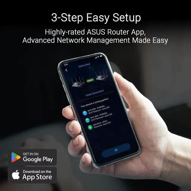 Alt view image 9 of 8 - ASUS RT-BE88U Dual-band WiFi 7 AiMesh Extendable Performance Router, 4K-QAM, MLO, Dual 10G ports, SFP+, Four 2.5G ports, Four 1G ports, 34G WAN/LAN capacity, Subscription-free network security