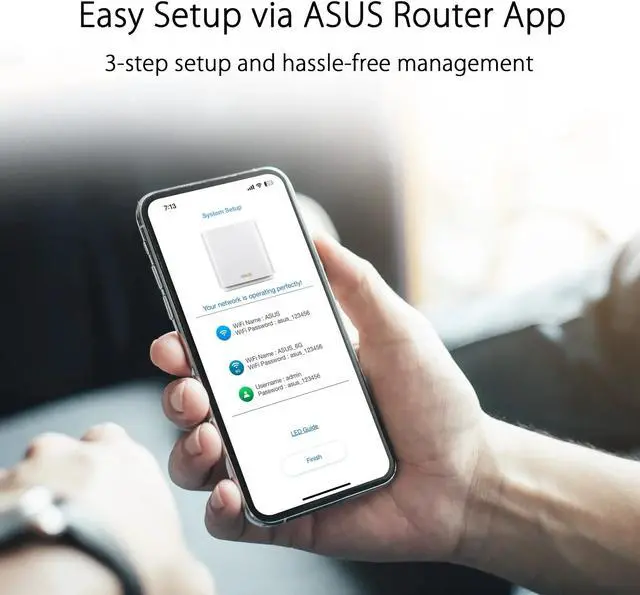 Alt view image 6 of 11 - ASUS ZenWiFi Whole-Home Tri-band Mesh WiFi 6E System (ET8 3PK), Coverage up to 7,500 sq.ft, 6600Mbps, new 6GHz band, AiMesh, Lifetime Free Internet Security, Parental Control, Easy Setup, Instant Guard