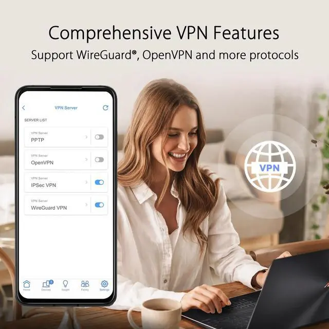 Alt view image 7 of 11 - ASUS ZenWiFi Whole-Home Tri-band Mesh WiFi 6E System (ET8 3PK), Coverage up to 7,500 sq.ft, 6600Mbps, new 6GHz band, AiMesh, Lifetime Free Internet Security, Parental Control, Easy Setup, Instant Guard
