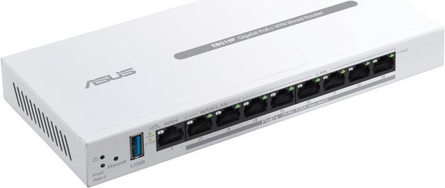 Alt view image 2 of 6 - ASUS ExpertWiFi EBG19P Gigabit PoE+ VPN wired router, 8 PoE+ ports, 123W, Up to 3 WAN ethernet ports + 1 USB WAN, Perfect for APs, Commercial-grade network security