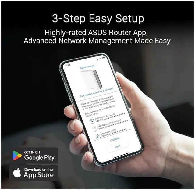 Alt view image 9 of 9 - ASUS ZenWiFi BT10 Tri-band WiFi 7 Mesh, 18 Gbps, 6000 sq.ft (2pk), Dual 10G Ports, Security and Parental Controls Included, Smart Home Master SSIDs, 4G & 5G Mobile Tethering