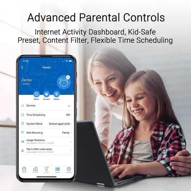 Alt view image 8 of 10 - ASUS ZenWiFi BT6 Tri-Band WiFi 7 Mesh, 9.4 Gbps, 5800 sq.ft. (2pk), 2.5G WAN Port, Security and Parental Controls Included, Smart Home Master SSIDs, 4G & 5G Mobile Tethering- BT6 (W-2-PK)