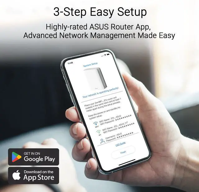 Alt view image 10 of 10 - ASUS ZenWiFi BT6 Tri-Band WiFi 7 Mesh, 9.4 Gbps, 5800 sq.ft. (2pk), 2.5G WAN Port, Security and Parental Controls Included, Smart Home Master SSIDs, 4G & 5G Mobile Tethering- BT6 (W-2-PK)