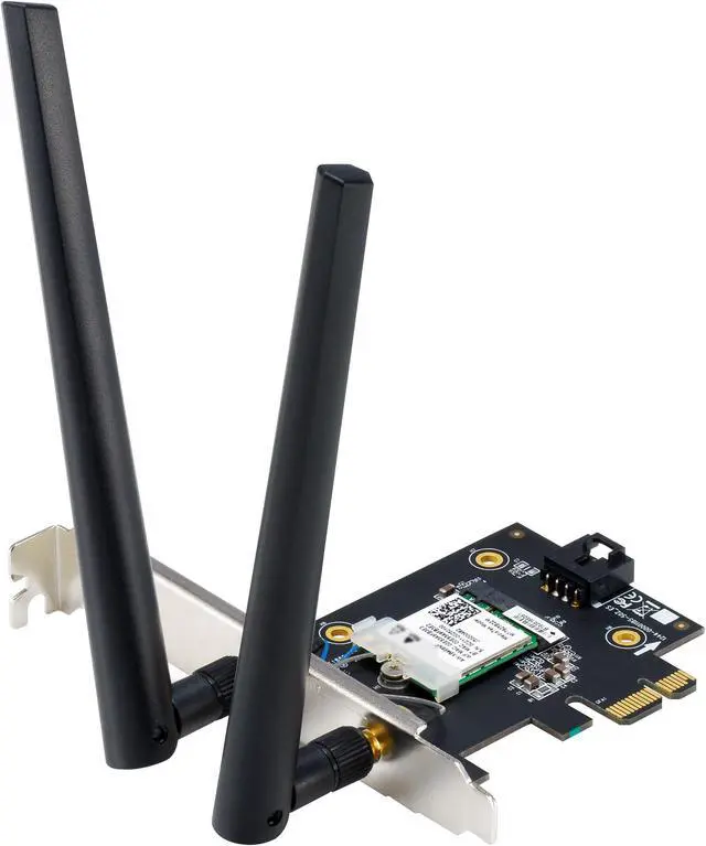Alt view image 3 of 7 - ASUS BE6500 Tri Band PCI-E WiFi 7 (802.11be). Bluetooth 5.4, WPA3 Network Security, OFDMA and MU-MIMO, Multi-Link Operation