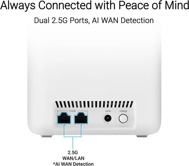 Alt view image 5 of 9 - ASUS ZenWiFi BD4 (2-Pack) Dual-Band WiFi 7 Mesh, 3600 Mbps, 4900 sq.ft., Dual 2.5G Ports, Security and Parental Controls Included, Smart Home Master SSIDs