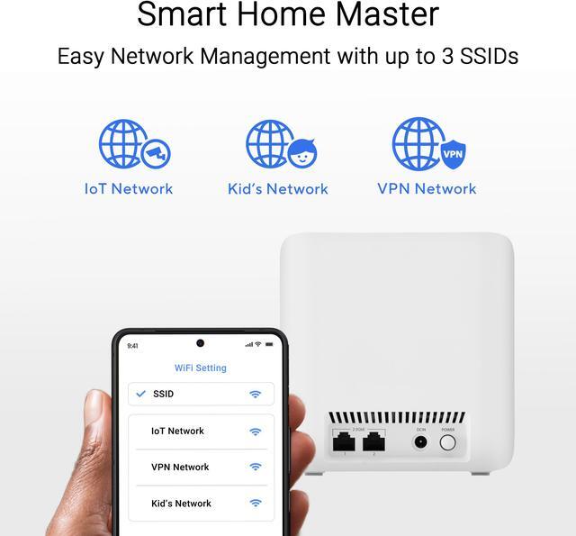 Alt view image 9 of 10 - ASUS ZenWiFi BD4 (1-Pack) Dual-Band WiFi 7 Mesh, 3600 Mbps, 2450 sq. ft., Dual 2.5G Ports, Security and Parental Controls Included, Smart Home Master SSIDs