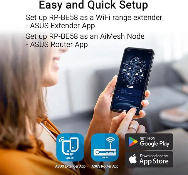 Alt view image 6 of 14 - ASUS RP-BE58 Range Extender