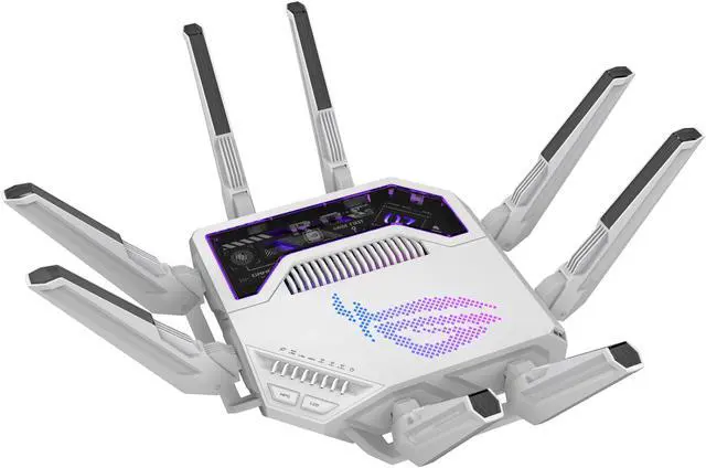 Alt view image 8 of 10 - ASUS ROG Rapture GT-BE19000AI Tri-band Gaming Router, WiFi 7, 802.11be, up to 3,500 sq. ft. & 200+ devices, Triple Level Security, Support AiMesh Whole Home Mesh WiFi, Dual 10G ports, AI WAN detection