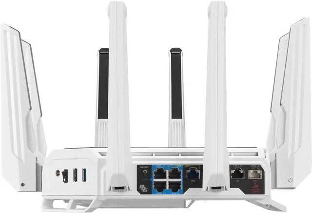 Alt view image 9 of 10 - ASUS ROG Rapture GT-BE19000AI Tri-band Gaming Router, WiFi 7, 802.11be, up to 3,500 sq. ft. & 200+ devices, Triple Level Security, Support AiMesh Whole Home Mesh WiFi, Dual 10G ports, AI WAN detection