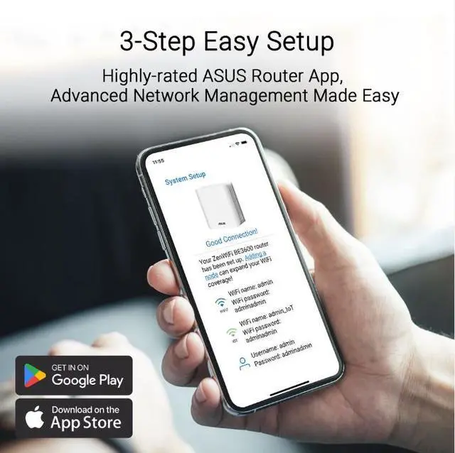 Alt view image 8 of 8 - ASUS ZenWiFi BE3600 Mesh Router White