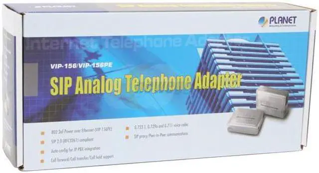 Alt view image 4 of 4 - PLANET VIP-156 SIP Analog Telephone Adapter auto-config to IPX-2000