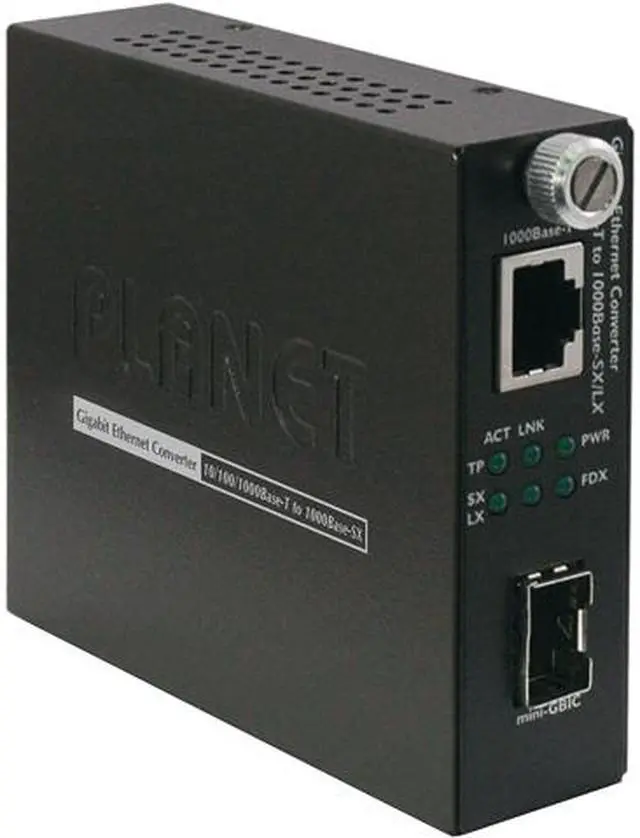 Main image of Planet GST-805A 10/100/1000Base-T to 1000Base-LX/SX(mini-GBIC, SFP) Smart Media Converter-distance depends on SFP module