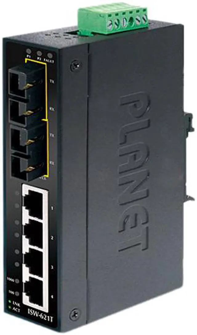 Main image of Planet ISW-621T 4+2 100FX Port Multi-mode Industrial Ethernet Switch - 2 km (-40 ~ 75 Degrees C Operating Temperature)