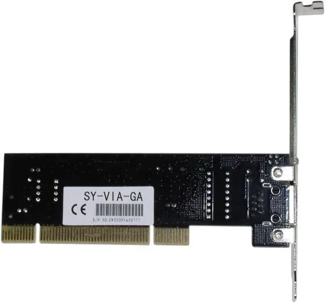 Alt view image 3 of 5 - SYBA PCI 10/100/1000Mbps Gigabit 32Bit Network Adapter 1x RJ-45 Model SY-VIA-GA
