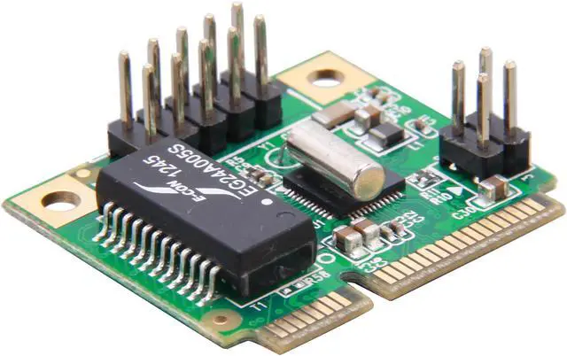 Alt view image 4 of 6 - SYBA SD-MPE24031 Gigabit Ethernet Card with RJ-45 Port Bracket 10/100/1000Mbps Mini PCI Express 1 x RJ45