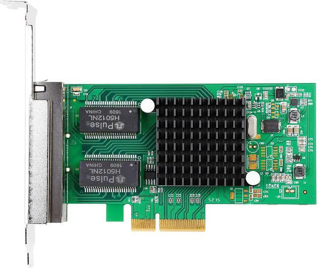 Alt view image 3 of 5 - SYBA SY-PEX24045 4 Port Gigabit Ethernet PCI-e x4 Network Interface Card 10/100/1000Mbps PCI-e x4
