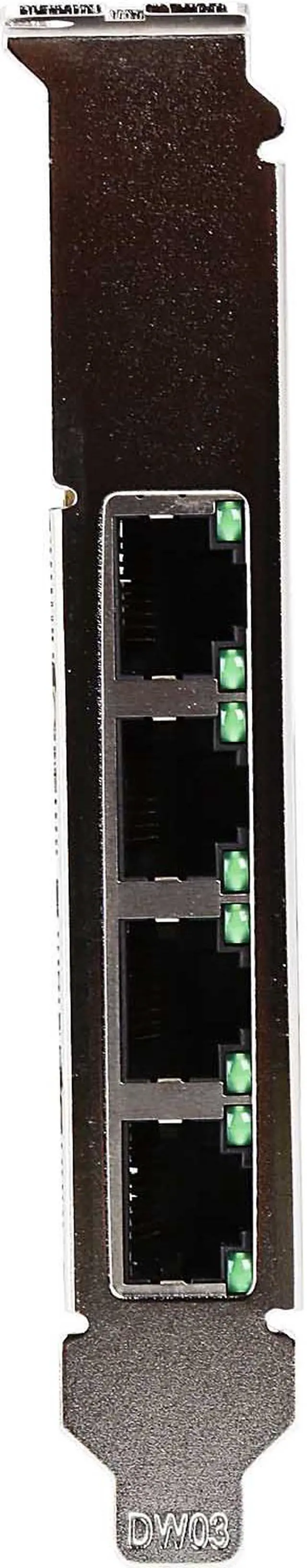 Alt view image 4 of 5 - SYBA SY-PEX24045 4 Port Gigabit Ethernet PCI-e x4 Network Interface Card 10/100/1000Mbps PCI-e x4