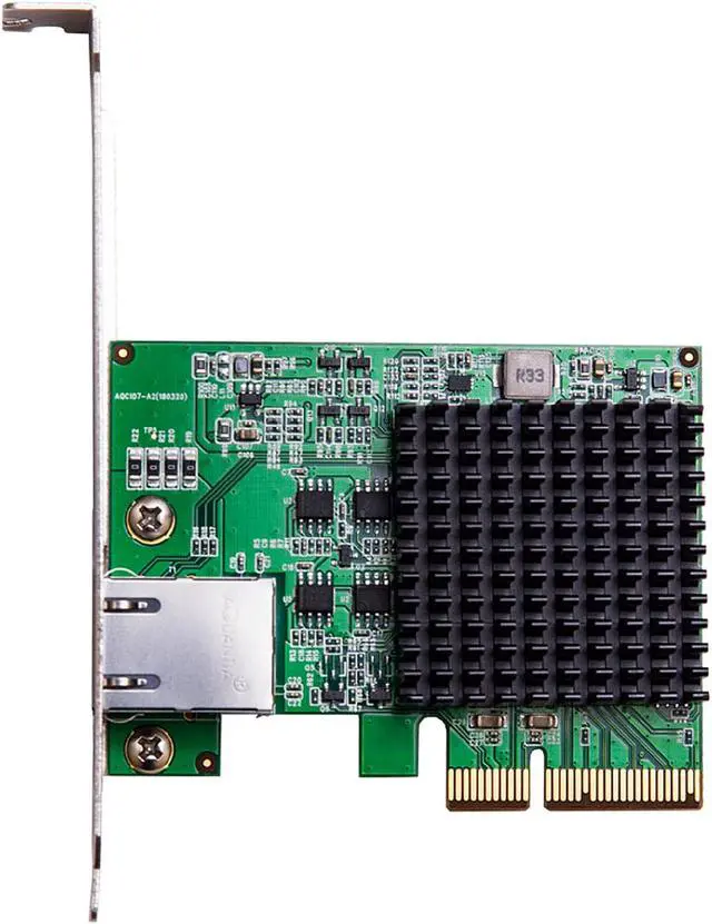 Alt view image 3 of 8 - SYBA SD-PEX24055 10 Gigabit 10GBase-T NBASE-T Ethernet PCI-e x4 Network Card (AQTION AQC107 Chipset) 10Gbps PCI-Express x4