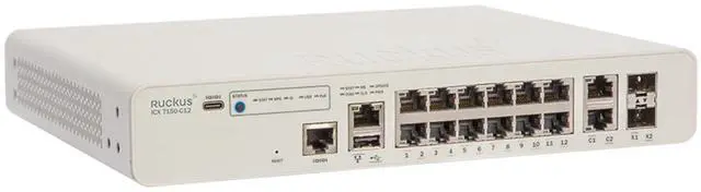 【良品】Ruckus ICX 7150-C12P 12ポート Brocade Ruckus Brocade ICX 7150 Compact Switch (ICX7150-C12P-2X1G