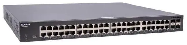 Alt view image 3 of 4 - RUCKUS ICX 8100 1RU Switch, 48x10/100/1000 Mbps PoE+ 802.3at, 30W Class 4 ports, 4x10GbE SFP+ uplink-ports, 740W PoE budget, Power cord not included | ICX8100-48PF-X
