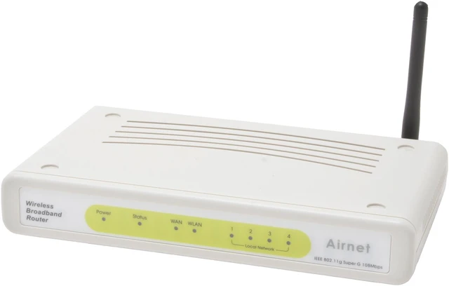 Airlan R04p Router Airnet AWR014G8 108Mbps 4-Port Wireless Router Switch - Newegg.com