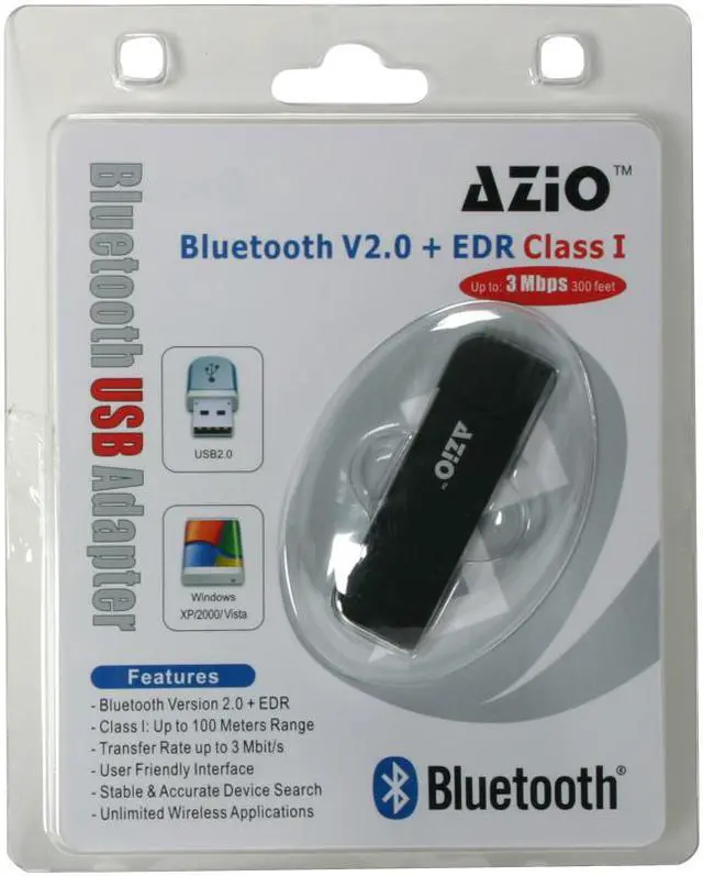 Alt view image 5 of 5 - AZiO BTD603-132 Bluetooth Adapter (Class 1 v. 2.0)